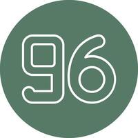 Ninety six Line Multi Circle Icon vector