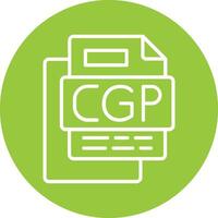 CGI File Line Multi Circle Icon vector