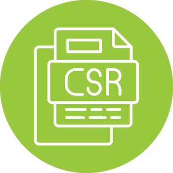 CSR File Line Multi Circle Icon vector