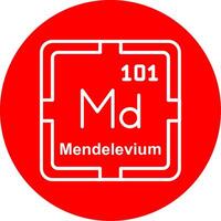 Mendelevium Line Multi Circle Icon vector