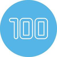 One hundred Line Multi Circle Icon vector