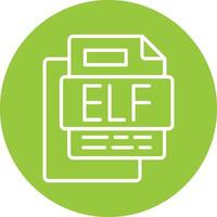 ELF File Line Multi Circle Icon vector
