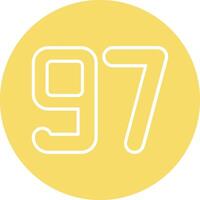 Ninety seven Line Multi Circle Icon vector