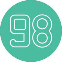 Ninety eight Line Multi Circle Icon vector