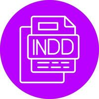 Indd File Line Multi Circle Icon vector