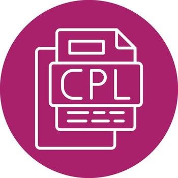 CPL File Line Multi Circle Icon vector