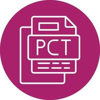 Pct File Line Multi Circle Icon vector