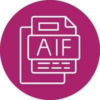 AIF File Line Multi Circle Icon vector