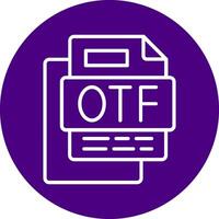 OTF File Line Multi Circle Icon vector