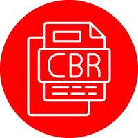 Cbr File Line Multi Circle Icon vector