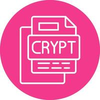 Crypt File Line Multi Circle Icon vector