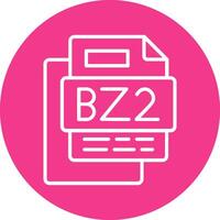 Bz2 File Line Multi Circle Icon vector
