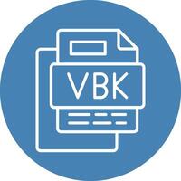 Vbk File Line Multi Circle Icon vector
