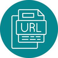 Url File Line Multi Circle Icon vector