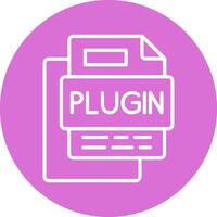 Plugin File Line Multi Circle Icon vector