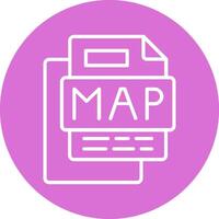 Map File Line Multi Circle Icon vector
