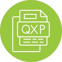 Qxp File Line Multi Circle Icon vector