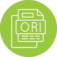 Ori File Line Multi Circle Icon vector