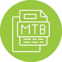 Mtb File Line Multi Circle Icon vector