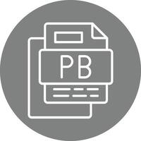 Pb File Line Multi Circle Icon vector
