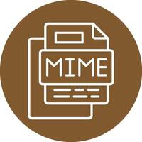 Mime File Line Multi Circle Icon vector