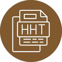 Hht File Line Multi Circle Icon vector