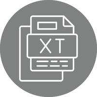 Xt File Line Multi Circle Icon vector