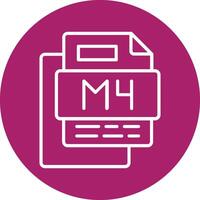 M4 File Line Multi Circle Icon vector