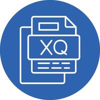 Xq File Line Multi Circle Icon vector