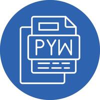 Pyw File Line Multi Circle Icon vector