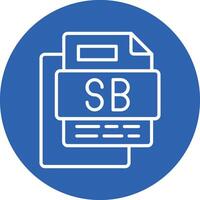 Sb File Line Multi Circle Icon vector