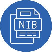 Nib File Line Multi Circle Icon vector