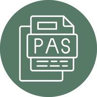 PAS File Line Multi Circle Icon vector