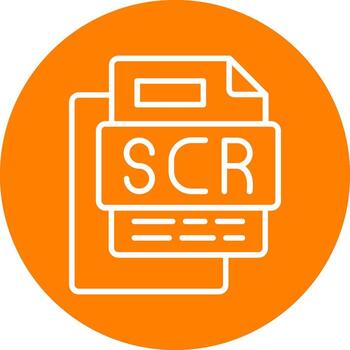 SCR File Line Multi Circle Icon vector
