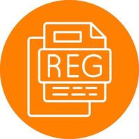 REG Fiile Line Multi Circle Icon vector