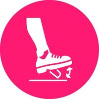 Ankle Flex Glyph Multi Circle Icon vector