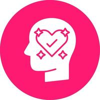 Mental Care Glyph Multi Circle Icon vector