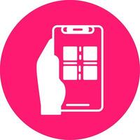 Qr Scan Glyph Multi Circle Icon vector
