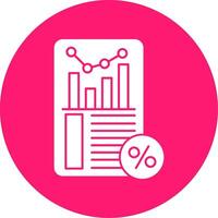 Sales Report Glyph Multi Circle Icon vector