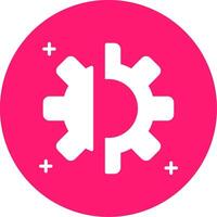 Disruption Glyph Multi Circle Icon vector
