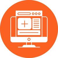 Website Builder Glyph Multi Circle Icon vector