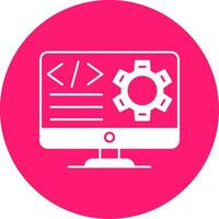 Website Builder Glyph Multi Circle Icon vector