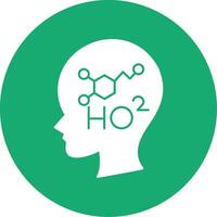 Dopamine Glyph Multi Circle Icon vector