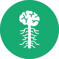 Nervous System Glyph Multi Circle Icon vector