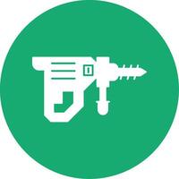 Rotary Hammer Glyph Multi Circle Icon vector