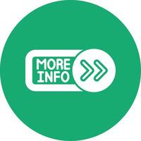 More Info Glyph Multi Circle Icon vector