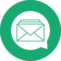 Email Glyph Multi Circle Icon vector