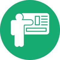 Training Glyph Multi Circle Icon vector
