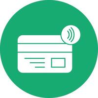 Nfc Payment Glyph Multi Circle Icon vector