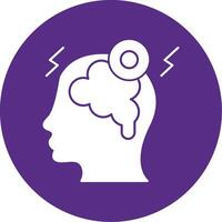 Headache Glyph Multi Circle Icon vector